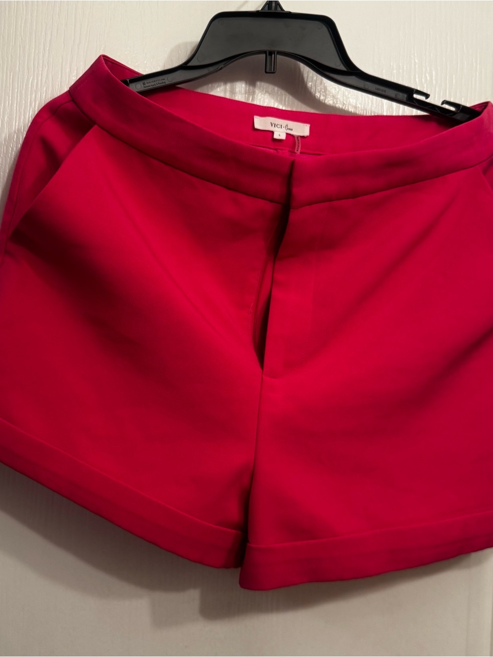 Vici Bright Hot Pink High-Waist Tailored Shorts